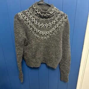 Zara Woman Beaded Knit Sweater‎ Ref 9598/174 Size Medium
